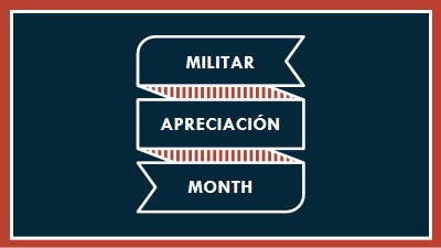 Celebración del mes de la apreciación militar blue modern-simple