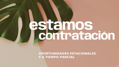 Estamos contratando trabajadores estacionales pink modern-simple