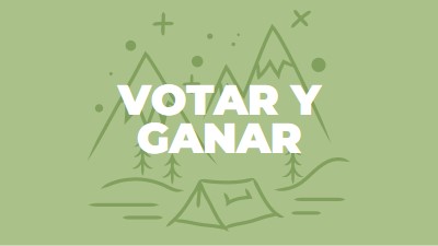 Votar y ganar green whimsical-line