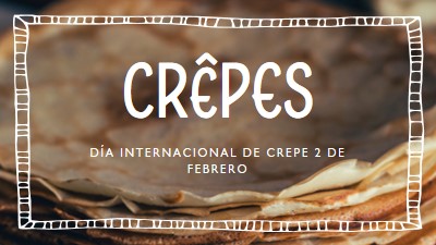 Un crepe a la vez brown whimsical-line