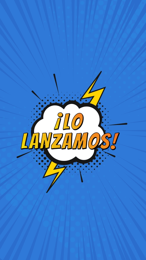 ¡Lo lanzamos! blue modern-bold