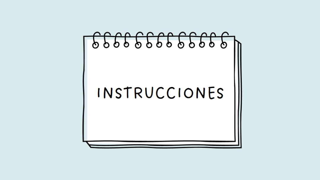 Tus instrucciones blue whimsical-line