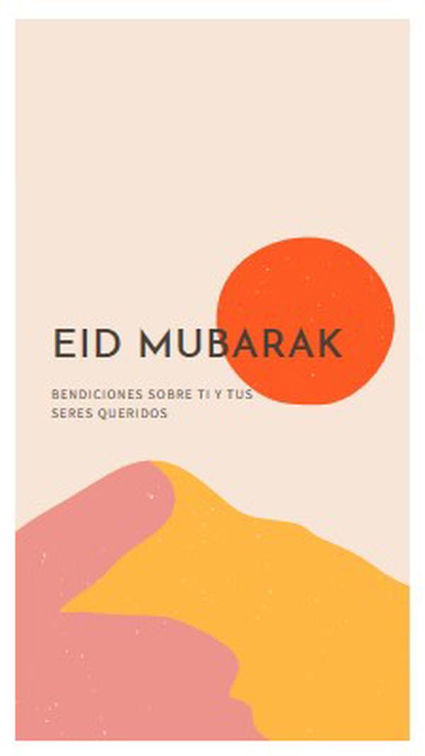 Bendiciones de Eid pink organic-simple