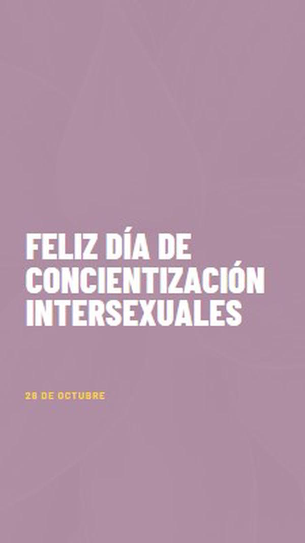 Feliz Día de concienciación intersexuales purple modern-bold