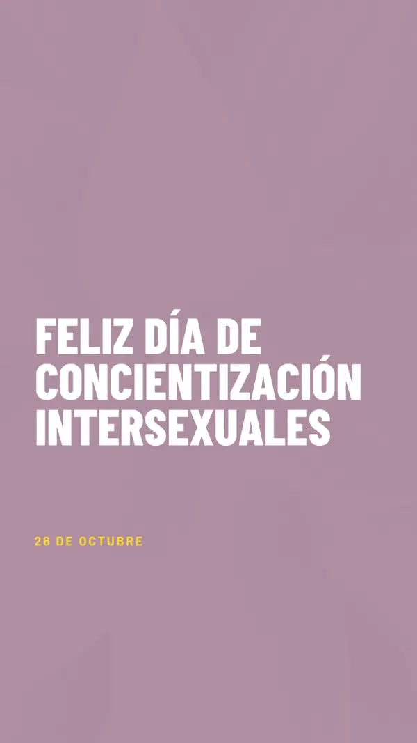 Feliz Día de concienciación intersexuales purple modern-bold