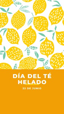 Los limones de la vida son para té helado orange whimsical-color-block