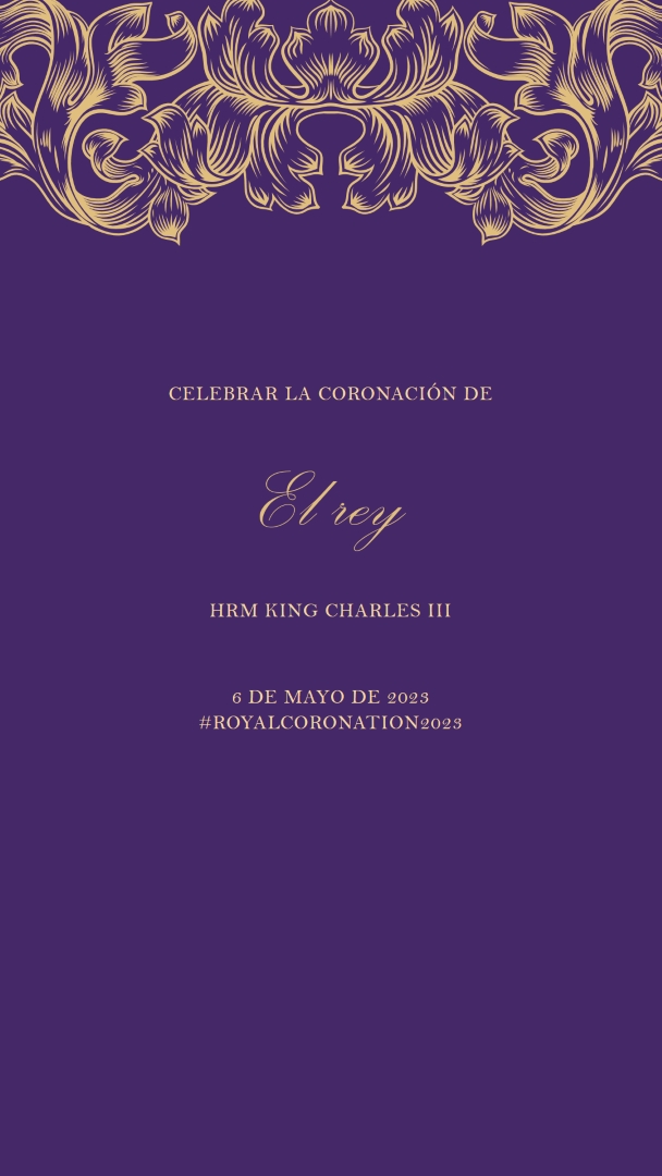 Una coronación adecuada para un rey purple modern-simple