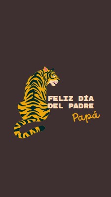 Feliz Día del Padre, papá brown whimsical-color-block