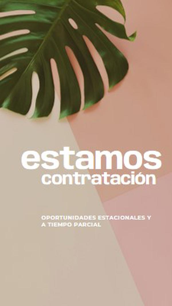 Estamos contratando trabajadores estacionales pink modern-simple