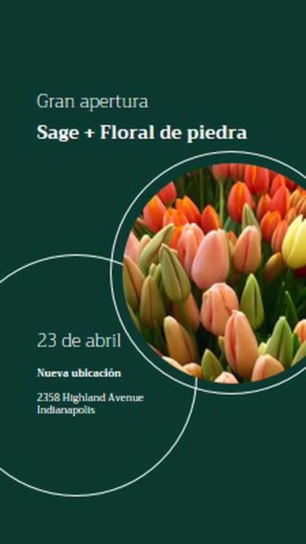 Gran apertura de boutique floral green modern-simple