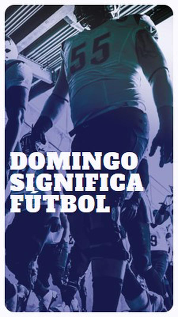 Domingo significa fútbol purple modern-bold