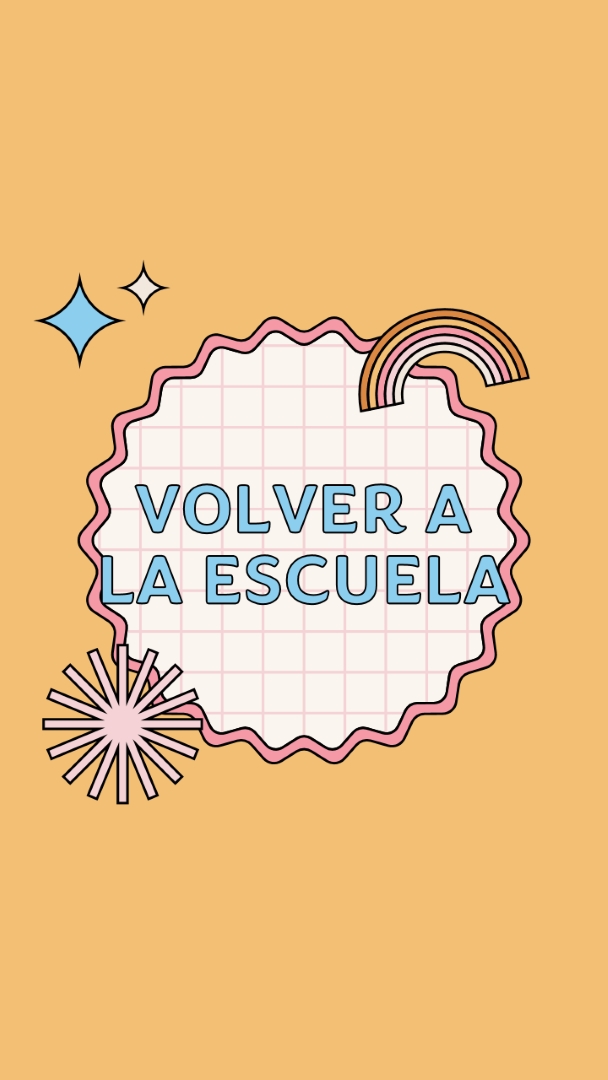 Deslumbrar a la escuela orange vintage-retro