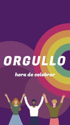 Celebrar el orgullo purple modern-bold