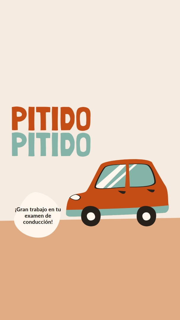 ¡Pitido pitido! orange whimsical-color-block
