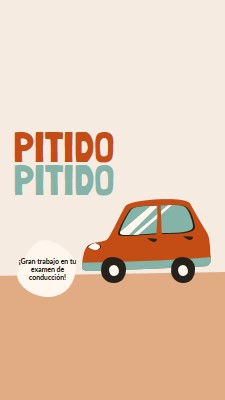 ¡Pitido pitido! orange whimsical-color-block