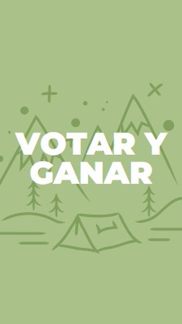 Votar y ganar green whimsical-line