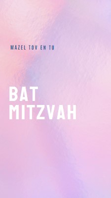 Celebrando tu bat mitzvah pink modern-simple