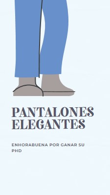 Pantalones elegantes blue modern-color-block