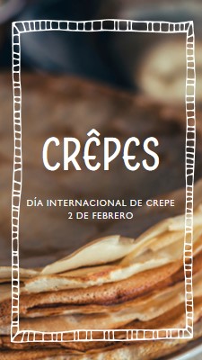 Un crepe a la vez brown whimsical-line