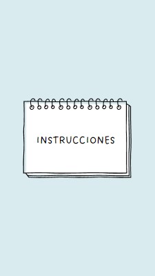 Tus instrucciones blue whimsical-line