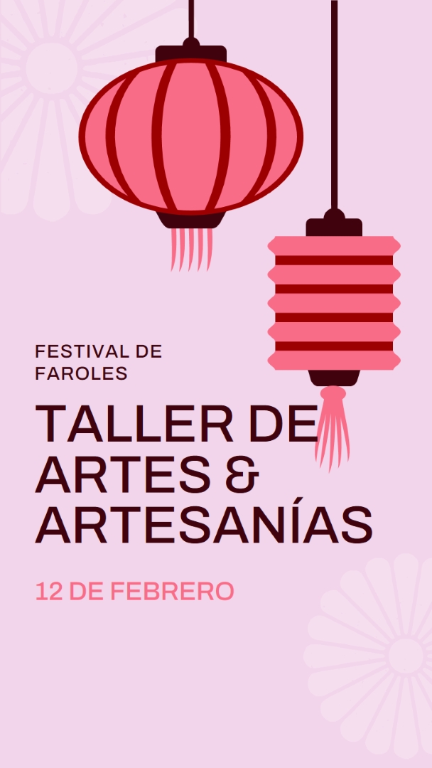Taller del Festival de Farol pink modern,whimsical,graphics,minimal,bold,typographic