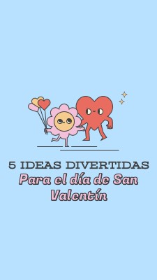 5 divertidas ideas para el Día de San Valentín blue retro,colorful,characters,bright,fun,cute