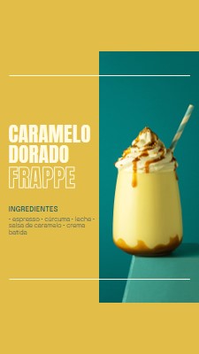 Caramelo dorado frappe yellow modern,simple,duotone