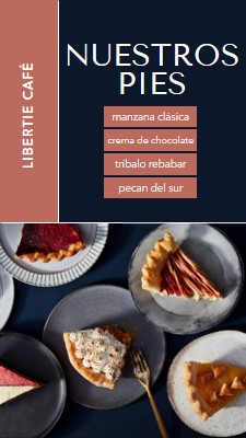 Disfruta de nuestras tartas blue simple,classic,organized