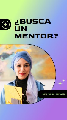 ¿Buscas un mentor? purple modern,bold,gradient,geometric,photo,sparkle