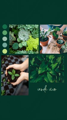 Vida de pulgar verde green photographic,simple,collage,palette,handwriting,graphic