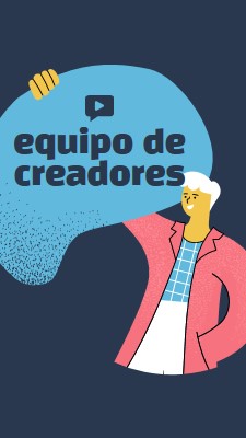 Equipo de creadores de la comunidad en línea blue organic,bright,illustration,graphic,simple,vibrant