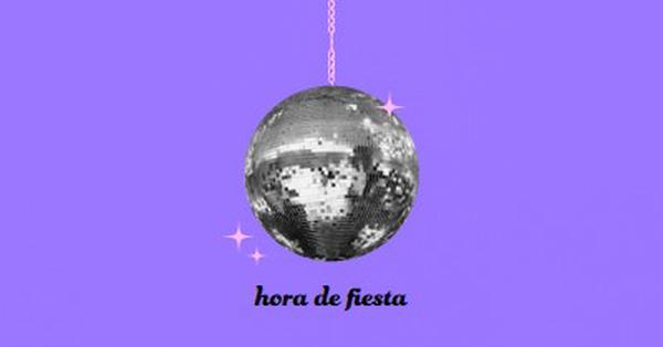 Fiesta en todas las ocasiones purple simple,collage,disco,fun,playful,photo