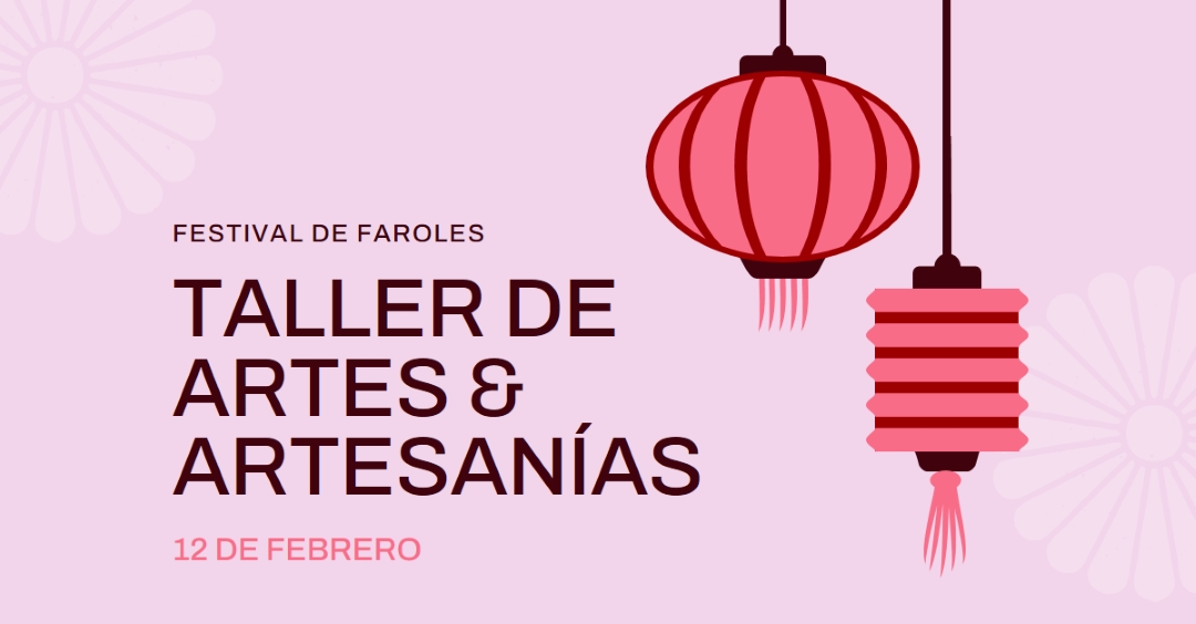 Taller del Festival de Farol pink modern,whimsical,graphics,minimal,bold,typographic