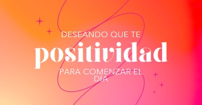 Deseando que la positividad pink modern,line,gradient,simple,typographic