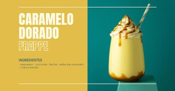 Caramelo dorado frappe yellow modern,simple,duotone