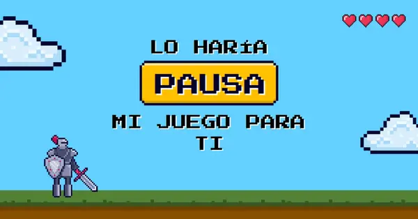 Pausaría mi juego para ti blue vibrant,whimsical,game,retro,playful,computer