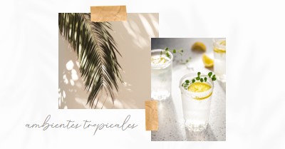 Ambientes tropicales de cócteles white photographic,collage,minimal,scrapbook,handwriting,botanical,