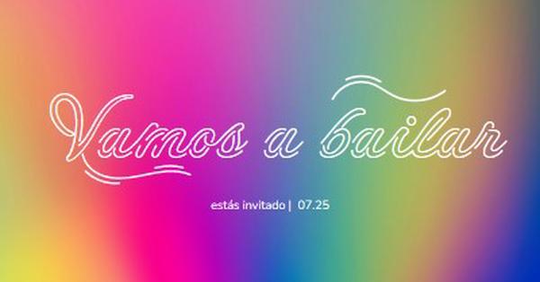 Vamos a bailar, estás invitado pink bold,bright,typographic