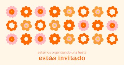 Estamos organizando una fiesta orange bold,fun,graphic