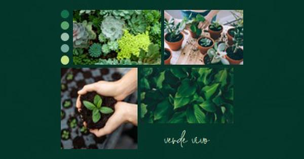 Vida de pulgar verde green photographic,simple,collage,palette,handwriting,graphic