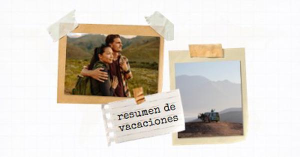 Resumen de nuestras vacaciones white photographic,scrapbook,collage,simple,retro,travel