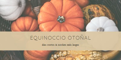 Celebrar el equinoccio de otoño orange modern-simple