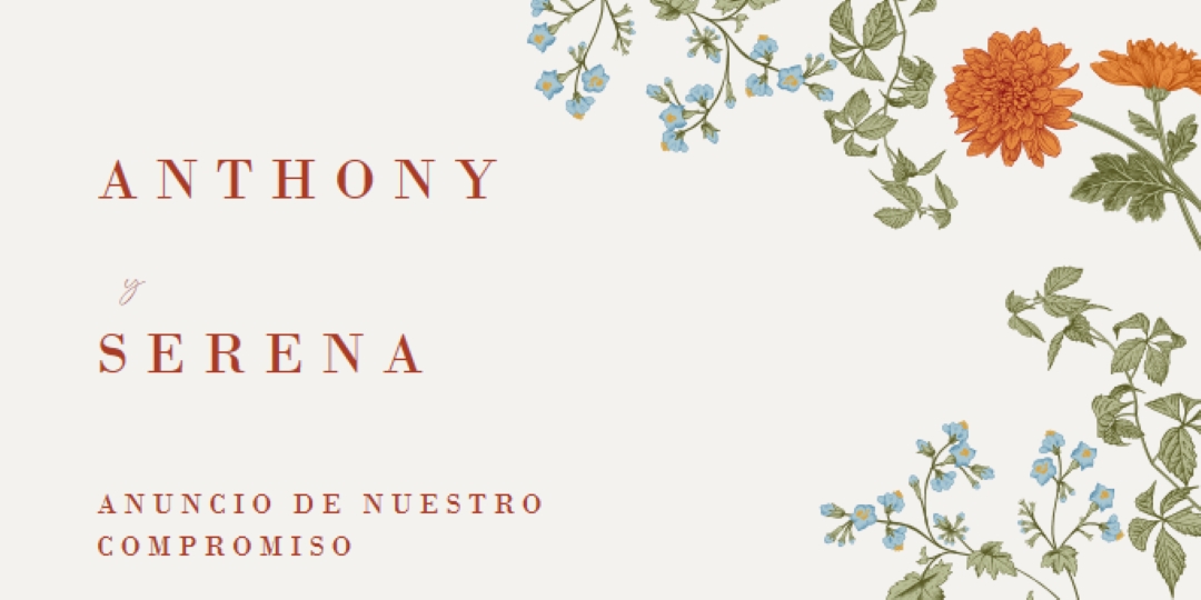 Flores de amor white vintage-botanical