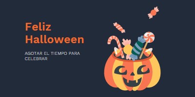 Ten un dulce Halloween black whimsical-line