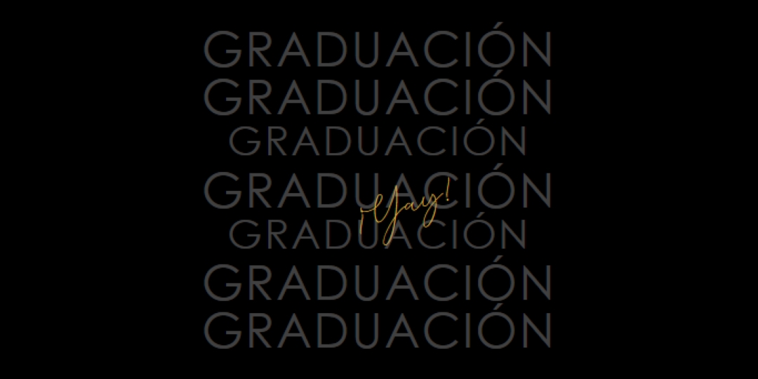 Yay para la graduación black modern-simple