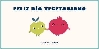 Feliz día vegetariano white whimsical-line