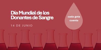 Día Mundial de los Donantes de Sangre red modern-bold