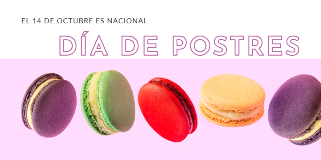 No te pierdas el Día del Postre purple modern-bold
