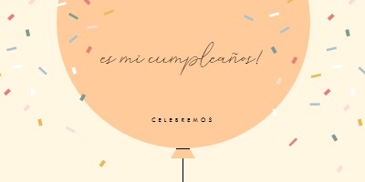 Celebremos mi cumpleaños yellow whimsical-line