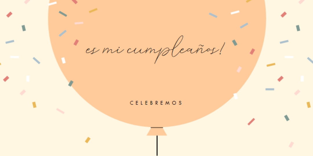 Celebremos mi cumpleaños yellow whimsical-line